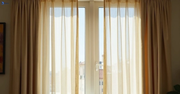 Dusty and dull curtains in keysborough-vic before steam cleaning